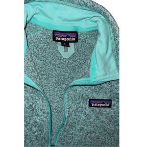 Patagonia Better Sweater 1/4 Zip Fleece Jacket Bend Mint Green Size Small